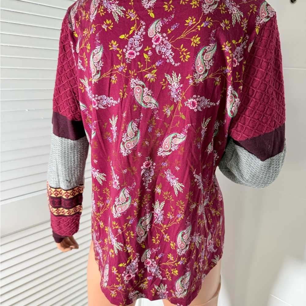 Sundance boho floral long sleeve top size large - Picture 7 of 12